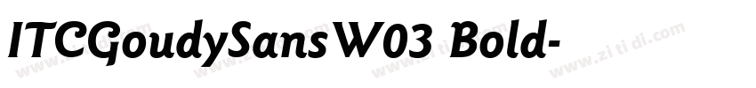 ITCGoudySansW03 Bold字体转换